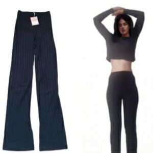 Reformation Flash Pant - Black Size XS Long Split Hem